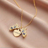 Romantic Butterfly Locket Necklace Openable I – Jewelry Gift Ideas — 5
