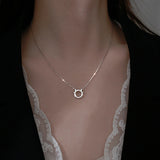 Round Oxhorn With Diamond Calf Necklace – Jewelry Gift Ideas — 1