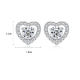 Ladies Zircon Fashion Hypoallergenic Heart Earrings – Stylish Gifts — 3