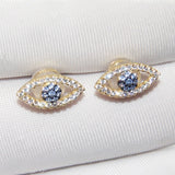 Women's Diamond Inlaid Small Eyes Trendy Earrings Are – Gifts for Her — 3