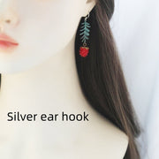 Raspberry Dark Style Two-dimensional Earrings – Stylish Gifts — 15