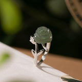 Natural Hetian Jade Qingyu Ring – Jewelry Gift Ideas — 3