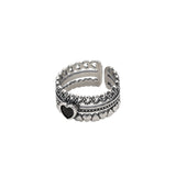 Retro Style Love Three-Layer Ring Female Heart-Shaped – Stylish Gifts — 6