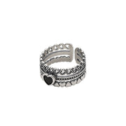 Retro Style Love Three-Layer Ring Female Heart-Shaped – Stylish Gifts — 6