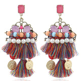Rhinestone Tassel Color Handmade Earrings – Meaningful Gifts — 5