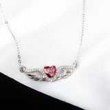 Flying Love Necklace S925 Silver Red Heart – Jewelry Gift Ideas — 3