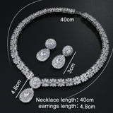 Bride's Round Zircon Wax Earrings Necklace Set – Jewelry Gift Ideas — 6