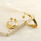Titanium Steel Irregular Earrings Female 18K Stainless – Stylish Gifts — 4