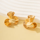Simple Retro Geometric Ruffled Skirt Earrings – Unique Gift Ideas — 5