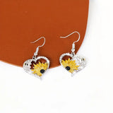 Cute Lady Animal Bee Sunflower Heart Earrings – Surprise Gifts — 2