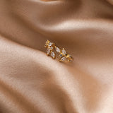 Sweet Leaves Butterfly Ring Female Opening Adjustable – Gifts for Her — 5