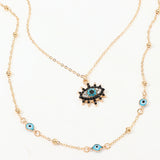 Fashion Retro Diamond Devil's Eye Necklace – Jewelry Gift Ideas — 3