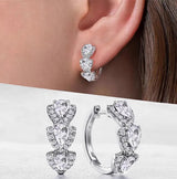 Klein Blue Zirconia Elegant Hoop Earrings – Birthday Gifts — 5