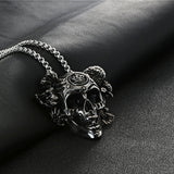 Vintage Titanium Steel Crown Skull Pendant – Jewelry Gift Ideas — 5