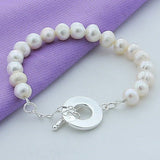 Silver Plated White Pearl Bracelet Jewelry – Jewelry Gift Ideas — 1