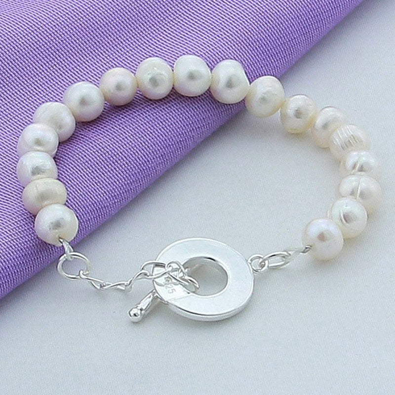 Silver Plated White Pearl Bracelet Jewelry – Jewelry Gift Ideas — 1