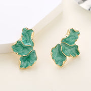 Female Maple Leaf Drip Oil Flower Earrings – Gifts for Her — 4