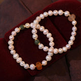 Natural Freshwater Pearls With Pumpkin Accessory – Stylish Gifts — 5