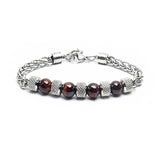 Tiger Eye Titanium Steel Men's Bracelet Trendy – Jewelry Gift Ideas — 3