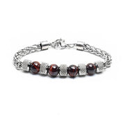Tiger Eye Titanium Steel Men's Bracelet Trendy – Jewelry Gift Ideas — 3