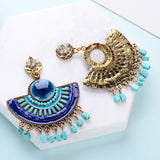 Bohemian Fan Earrings Rice Bead Earrings Ice Split – Thoughtful Gifts — 3