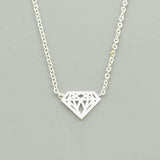 Metal Diamond Ring Pendant Necklace – Jewelry Gift Ideas — 4