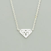 Metal Diamond Ring Pendant Necklace – Jewelry Gift Ideas — 4