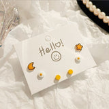 Sterling Silver Needle Stud Earrings Women's Set Small – Gifts for Her — 8