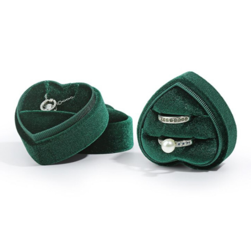 Corduroy Delicate Portable Heart Ring Jewelry Box – Jewelry Gift Ideas — 2