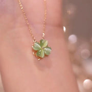 Rotating Green Four-leaf Clover Necklace – Jewelry Gift Ideas — 14