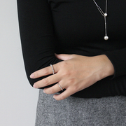 Simple geometric round beaded female ring – Gifts for Her — 4