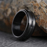 Fashion Personalized Bilateral Frosted Ring – Stylish Gifts — 1