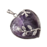 Rose Heart-Shaped Natural Stone Crystal Pendant – Jewelry Gift Ideas — 4