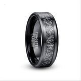 Tungsten Steel Ring Shining Colored Paper Men's Ring – Gifts for Him — 4