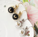 Sailor Moon Luna Cat Kitty Pearl Earrings – Cat Lover Gifts — 2