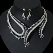 INS Wind Zircon Necklace Earring Set – Jewelry Gift Ideas — 5