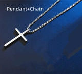 Smooth Simple Titanium Cross Pendant Male – Jewelry Gift Ideas — 8