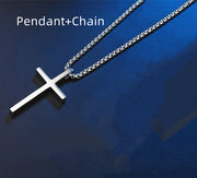 Smooth Simple Titanium Cross Pendant Male – Jewelry Gift Ideas — 8