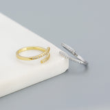 Inlaid Zircon Geometric Ring – Everyday Gifts — 2