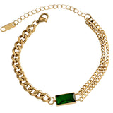 Women's Niche Design Emerald Temperament Bracelet – Jewelry Gift Ideas — 5