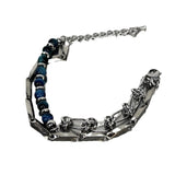 Double Blue Tigereye Titanium Steel Bracelet – Jewelry Gift Ideas — 3