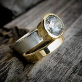 Fashion Heavy Industry Wide-faced Two-color Zircon – Stylish Gifts — 6
