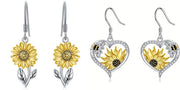 Cute Lady Animal Bee Sunflower Heart Earrings – Surprise Gifts — 4