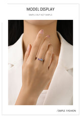Women's S925 Sterling Silver Drop-shaped Color Zircon – Gifts for Her — 11