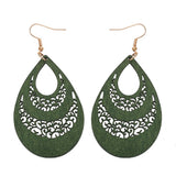 Wood Hollow Waterdrop Earring Jewelry – Jewelry Gift Ideas — 5