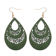 Wood Hollow Waterdrop Earring Jewelry – Jewelry Gift Ideas — 5