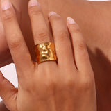 Minimalist Niche Stainless Steel 18K Gold Plated Wave – Birthday Gifts — 1