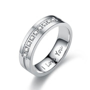 Titanium Steel Couple Ring I LOVE YOU Engagement – Gifts for Couples — 14