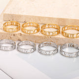 Stainless Steel Hollow Ring Heart-shaped Geometric – Stylish Gifts — 7