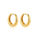 Women's 18K Gold Glossy And Simple Earrings – Gifts for Her — 6
